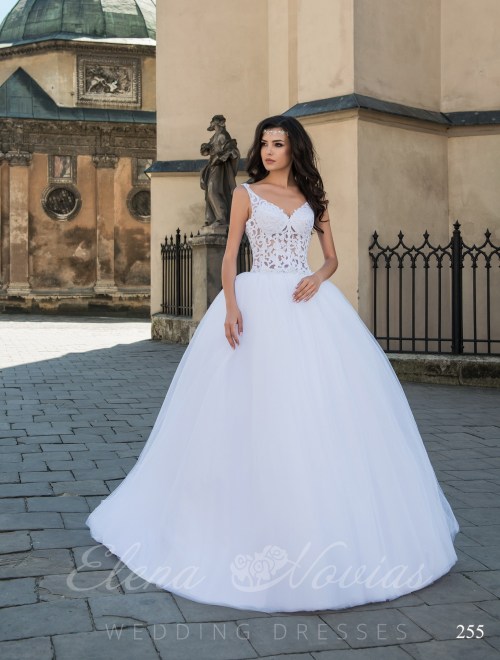 Wedding dress with straps model 255 255